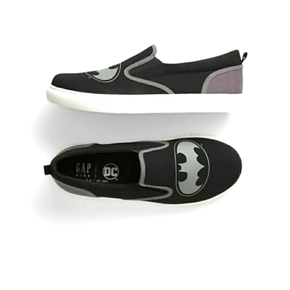 GAP Kids Black Batman Slip-On Shoes
